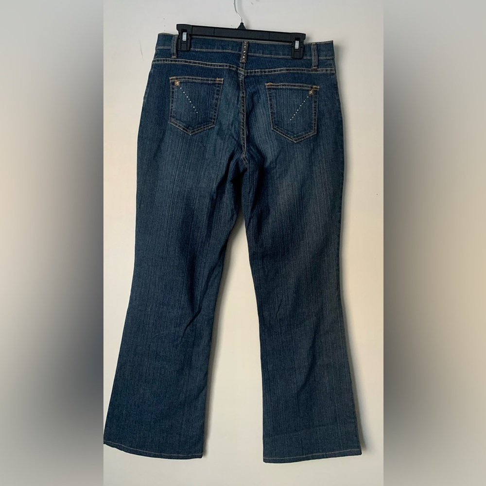 Selia E. Jeans denim hem bling bootcut jeans Size 12
